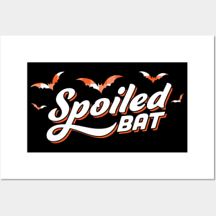 Spoiled Bat Funny Halloween Bats Orange Plaid Posters and Art